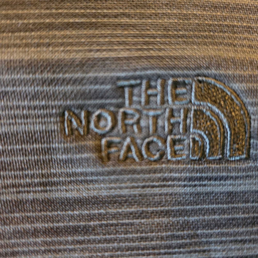 The North Face Women L Funnel Neck Fleece Pullover Olive Brown Space Dye Heather - Picture 3 of 15